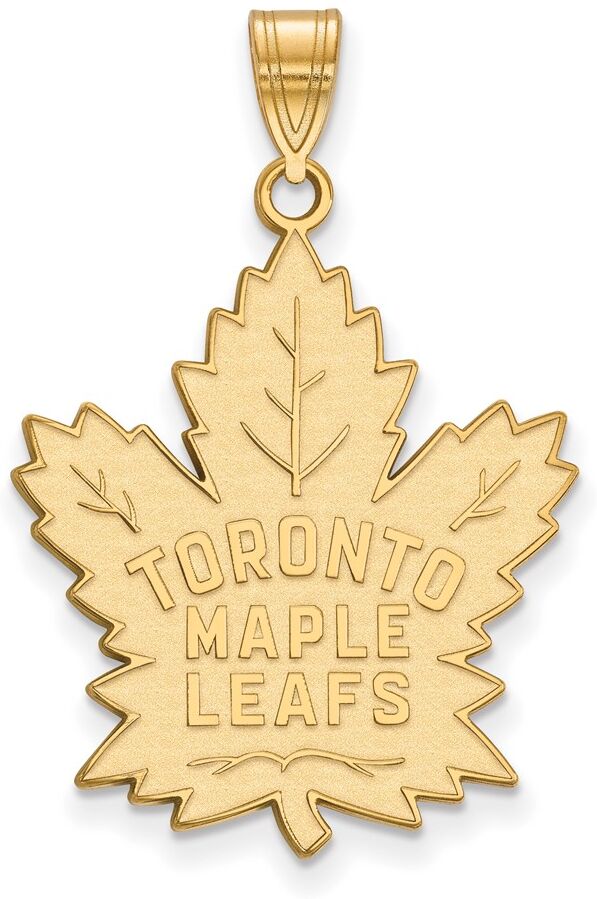 LogoArt 14k Yellow Gold NHL Toronto Maple Leafs XL Pendant