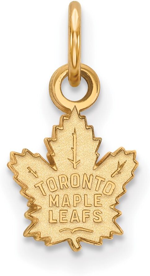 LogoArt SS 14k Yellow Gold Plated NHL Toronto Maple Leafs XS (Tiny) Charm