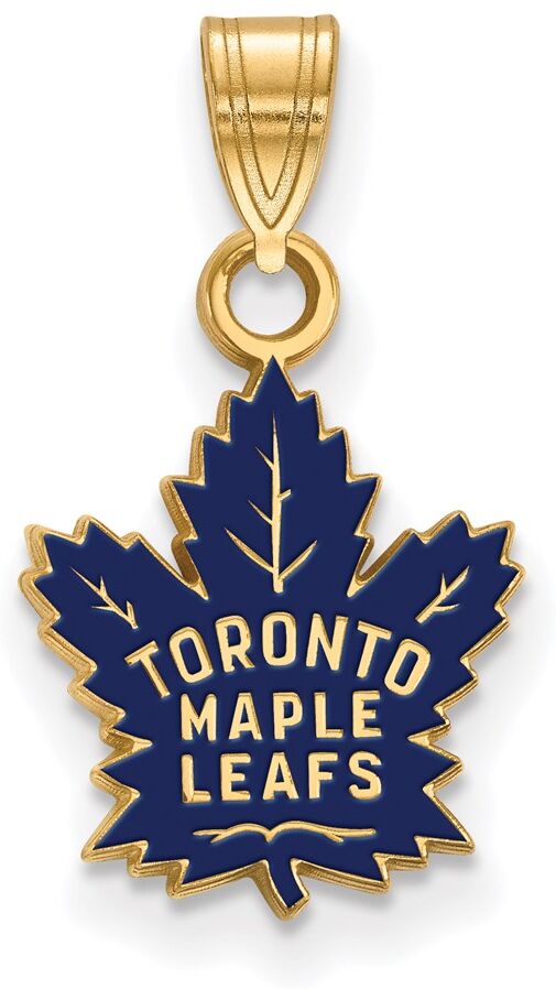 LogoArt SS 14k Yellow Gold Plated NHL Toronto Maple Leafs SM Enamel Pendant