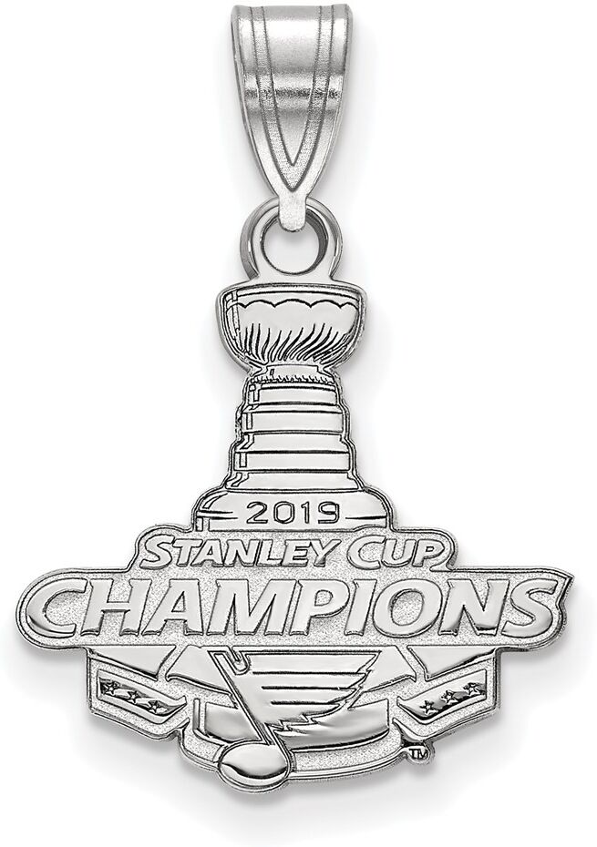 LogoArt Sterling Silver 2019 Stanley Cup St. Louis Blues MD Pendant