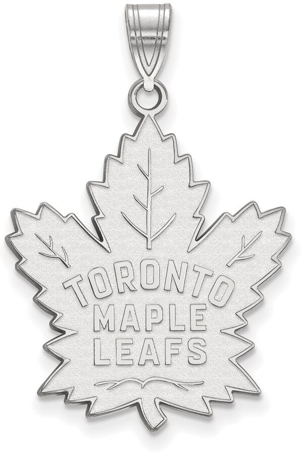 LogoArt Sterling Silver NHL Toronto Maple Leafs XL Pendant