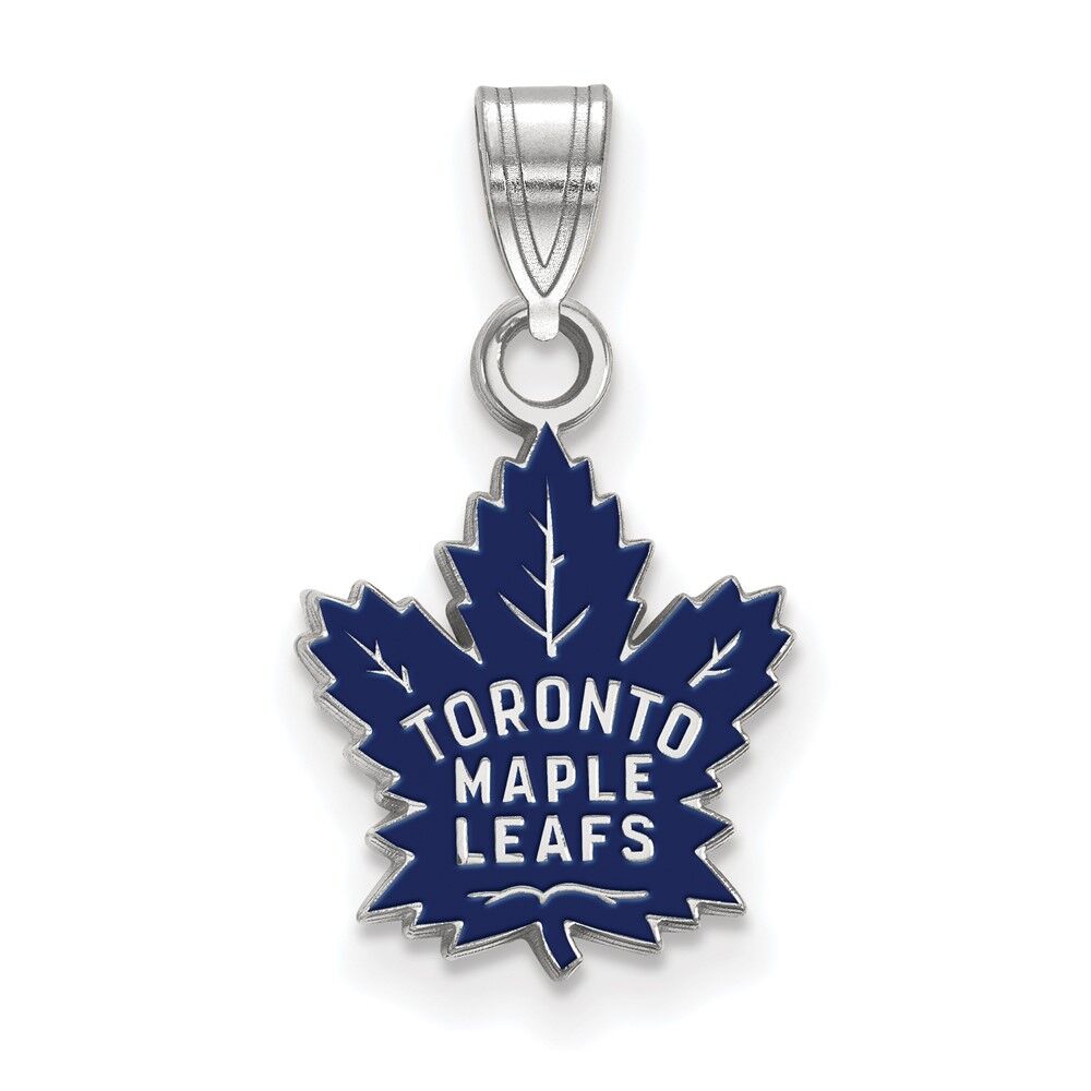 LogoArt Sterling Silver NHL Toronto Maple Leafs SM Enamel Pendant