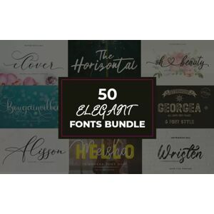 DealFuel 50 Elegant Fonts Bundle / Extended Commercial License