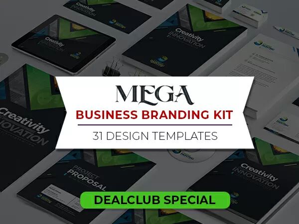 DealFuel A Mega Business Branding Kit Of 31 Multipages Design Templates / DealClub