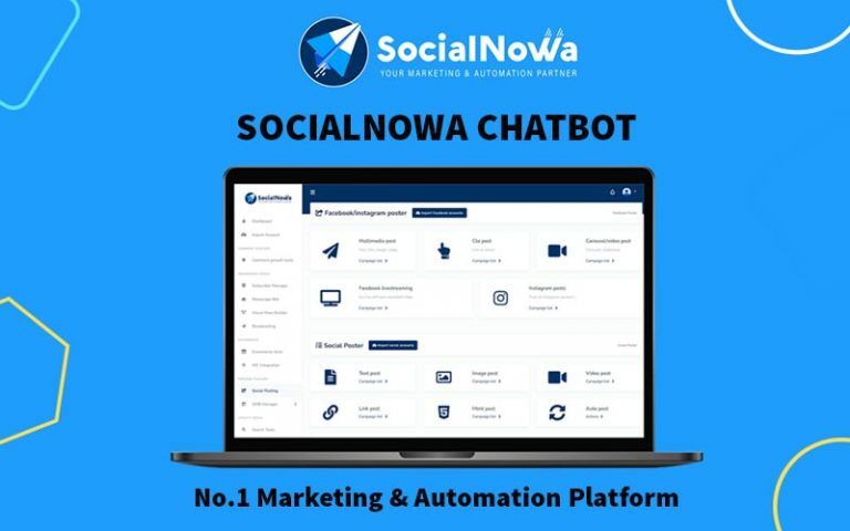 DealFuel SocialNowa Chatbot – Social Media Marketing Automation / Lifetime Access