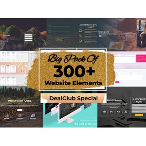 DealFuel Big Pack Of 300+ Website Elements - Templates, Blocks, Tables , Forms & More...