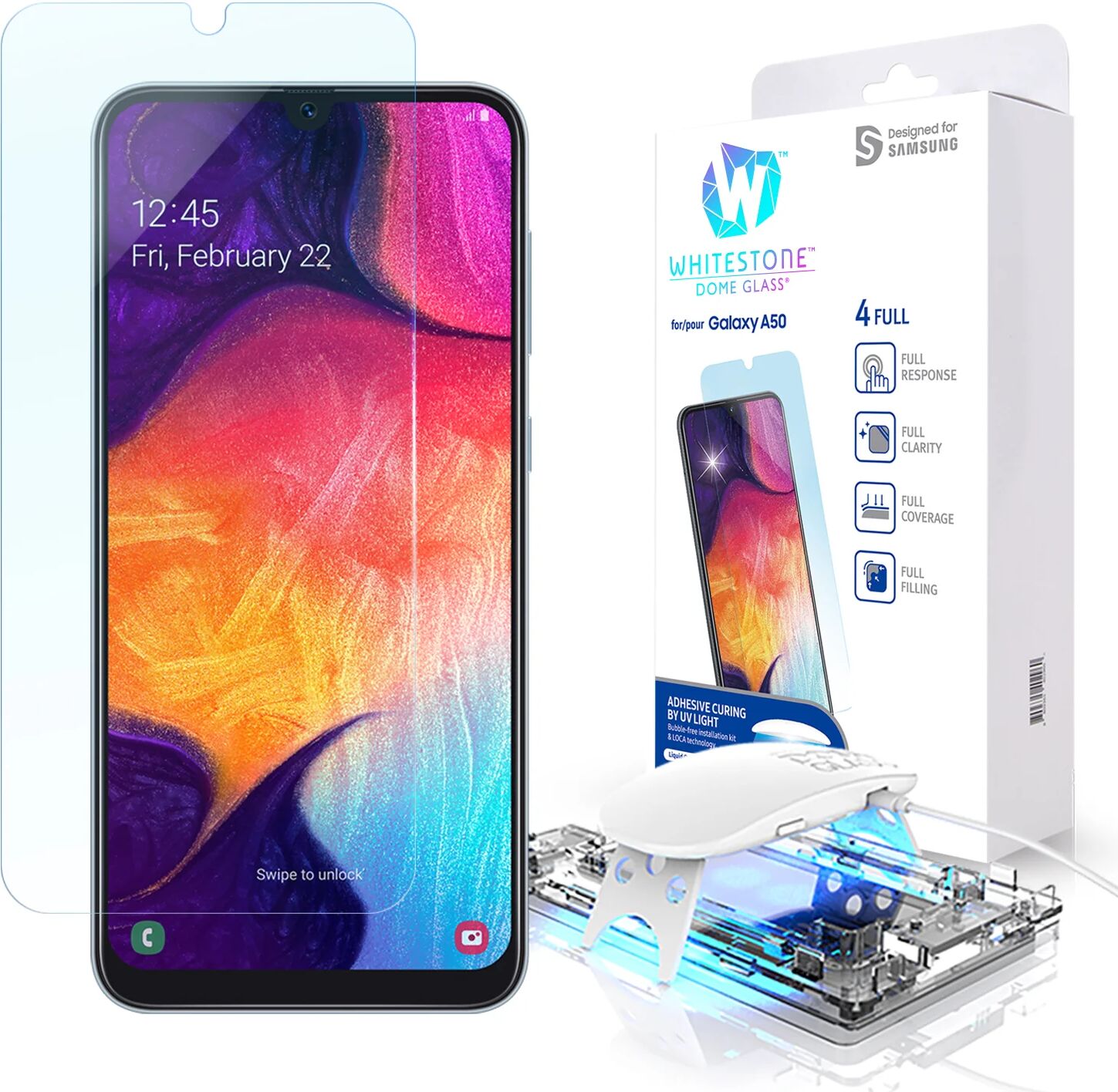 Galaxy A50 Dome Glass Tempered Glass Screen Protector