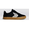 Cariuma CATIBA PRO Low Gum Black Suede and Canvas Ivory Logo Sneaker Men Right All Black Gum/Ivory size:12.5