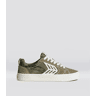 Cariuma CATIBA PRO Low Burnt Sand Suede Camouflage Canvas Ivory Logo Contrast Thread Sneaker Women Camouflage/Ivory size:8.5