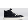 Cariuma OCA High Stripe Black Canvas Contrast Thread Sneaker Women Stripe Black size:5