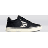 Cariuma VALLELY PRO Black Suede and Cordura Ivory Logo Sneaker Women Black/Ivory size:6