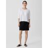 EILEEN FISHER Washable Stretch Crepe Mini Skirt  Black  female  size:Extra Small