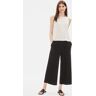 EILEEN FISHER System Lightweight Washable Stretch Crepe Wide-leg Pant  Black  female  size: Petite Regular