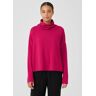 EILEEN FISHER Cotton and Recycled Cashmere Turtleneck Box-Top  Azalea  female  size:Extra Large