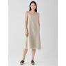 EILEEN FISHER Organic Linen Square Neck Dress  Undyed Natural  female  size:Extra Large