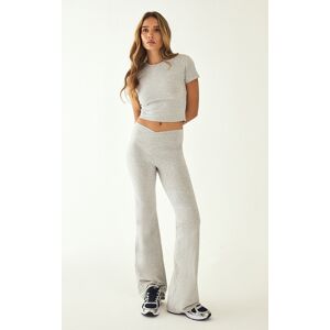 PrettyLittleThing Ash Grey Sculpt Wrap Waist Yoga Pants - Ash Grey - Size: M
