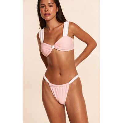 PrettyLittleThing Pink Contrast Wide Strap Thong Bikini Bottoms, Black - Black - Size: 10 PrettyLittleThing Pink Contrast Wide Strap Thong Bikini Bottoms, Black - Black - Size: 10