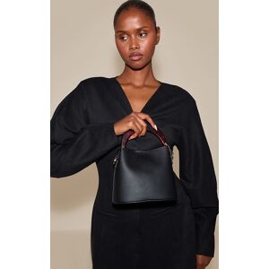 PrettyLittleThing Chocolate Resin Handle Bucket Bag - Chocolate - Size: One Size