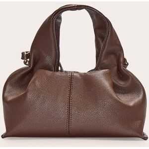 PrettyLittleThing Chocolate Slouchy Mini Pu Handbag - Chocolate - Size: One Size