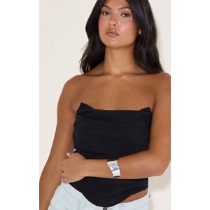 PrettyLittleThing Silver Angled Asymmetric Cuff Bracelet - Silver - Size: One Size