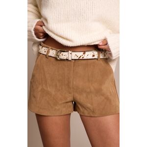 PrettyLittleThing Cow Real Pony Hair Waist Belt - Multicolor - Size: S/M