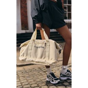 Cream Prettylittlethings Travel Duffle Bag, Beige - Beige - Size: One Size