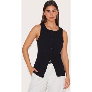 PrettyLittleThing Black Longline Bengaline Vest Top - Black - Size: 2