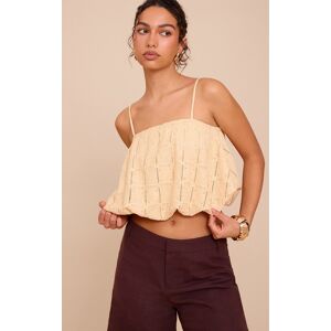 PrettyLittleThing Butter Yellow Crochet Textured Puffball Bralette - Butter Yellow - Size: 2 PrettyLittleThing Butter Yellow Crochet Textured Puffball Bralette - Butter Yellow - Size: 2