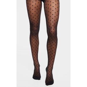 PrettyLittleThing Black Polka Dot Tights - Black - Size: One Size PrettyLittleThing Black Polka Dot Tights - Black - Size: One Size
