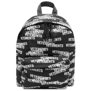 VETEMENTS All Over Logo Backpack  Black