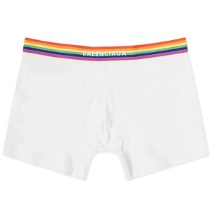 Balenciaga Rainbow Logo Boxer Briefs  White