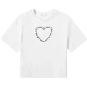 Area NYC Heart Cutout Relaxed Tee  White