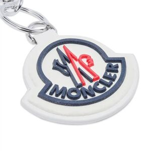 Moncler Logo Keyring  White