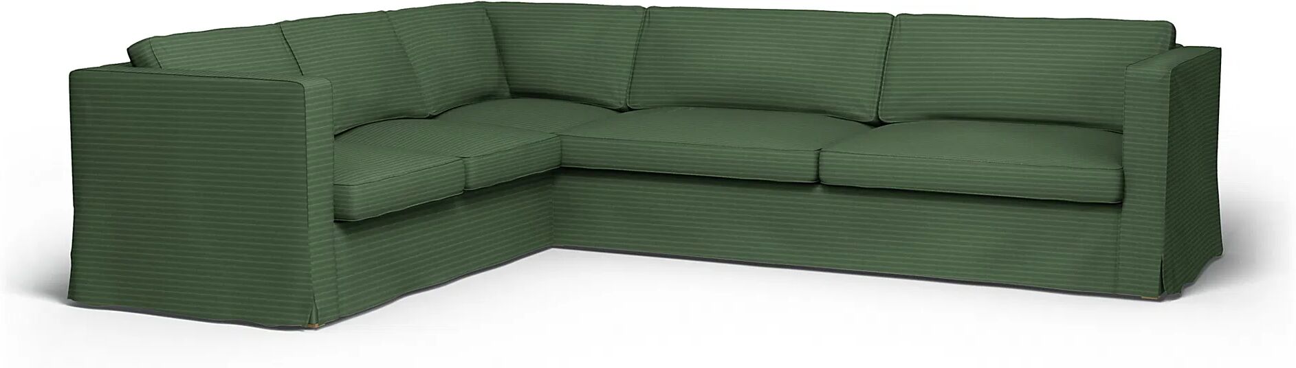 IKEA - Karlstad Corner Sofa Cover (2+3), Palm Green, Corduroy - Bemz