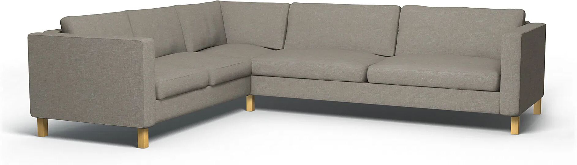 IKEA - Karlstad Corner Sofa Cover (2+3), Greige, Bouclé & Texture - Bemz