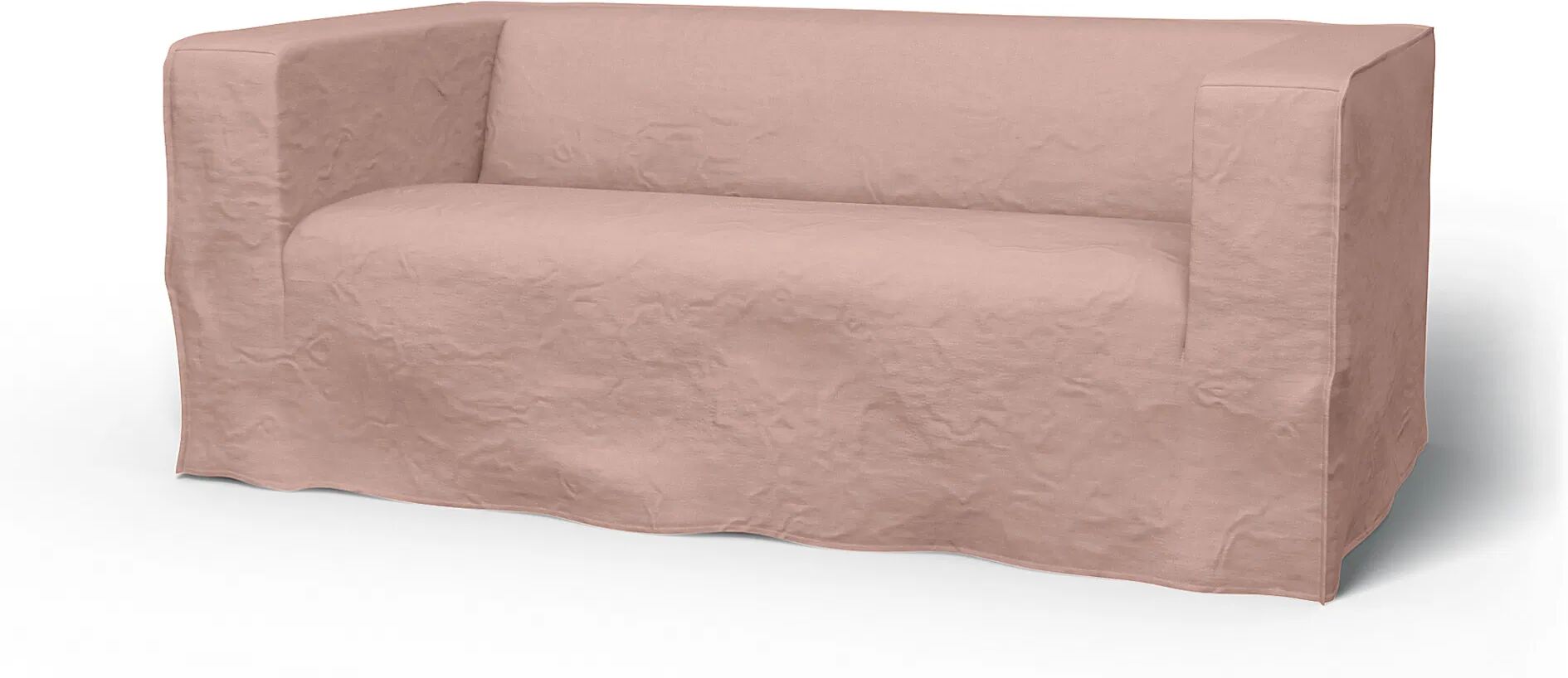 IKEA - Klippan 2 Seater Sofa Cover, Blush, Linen - Bemz