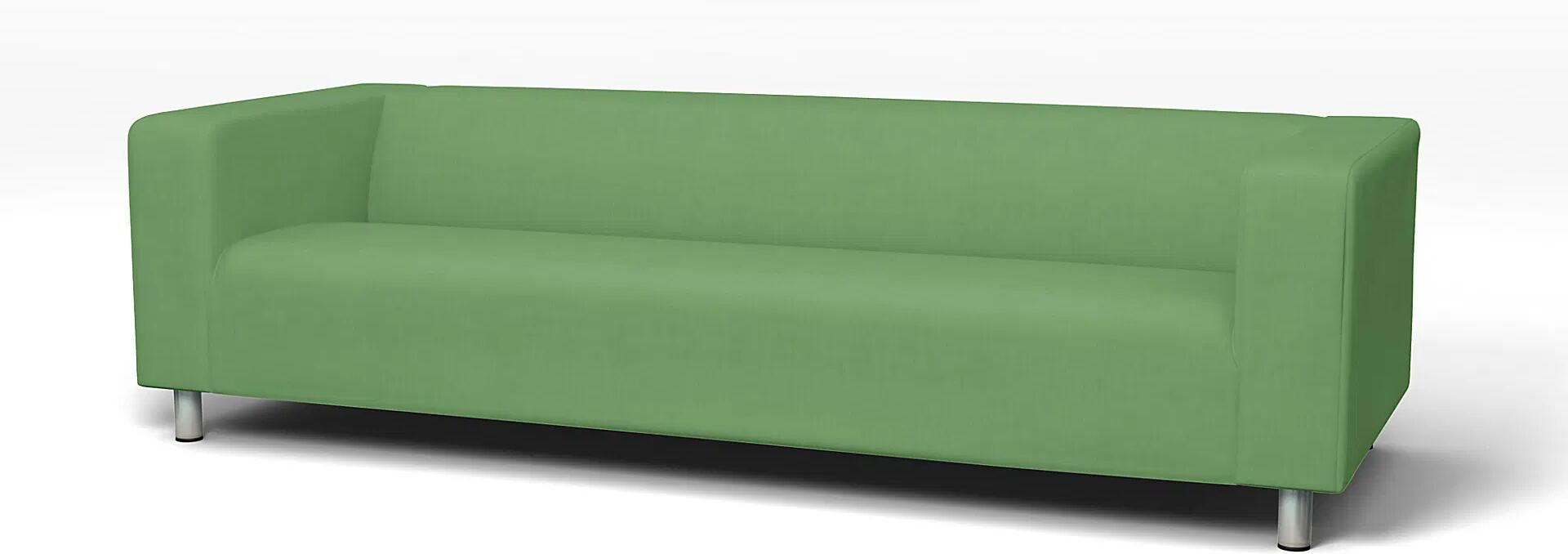 IKEA - Klippan 4 Seater Sofa Cover, Apple Green, Linen - Bemz