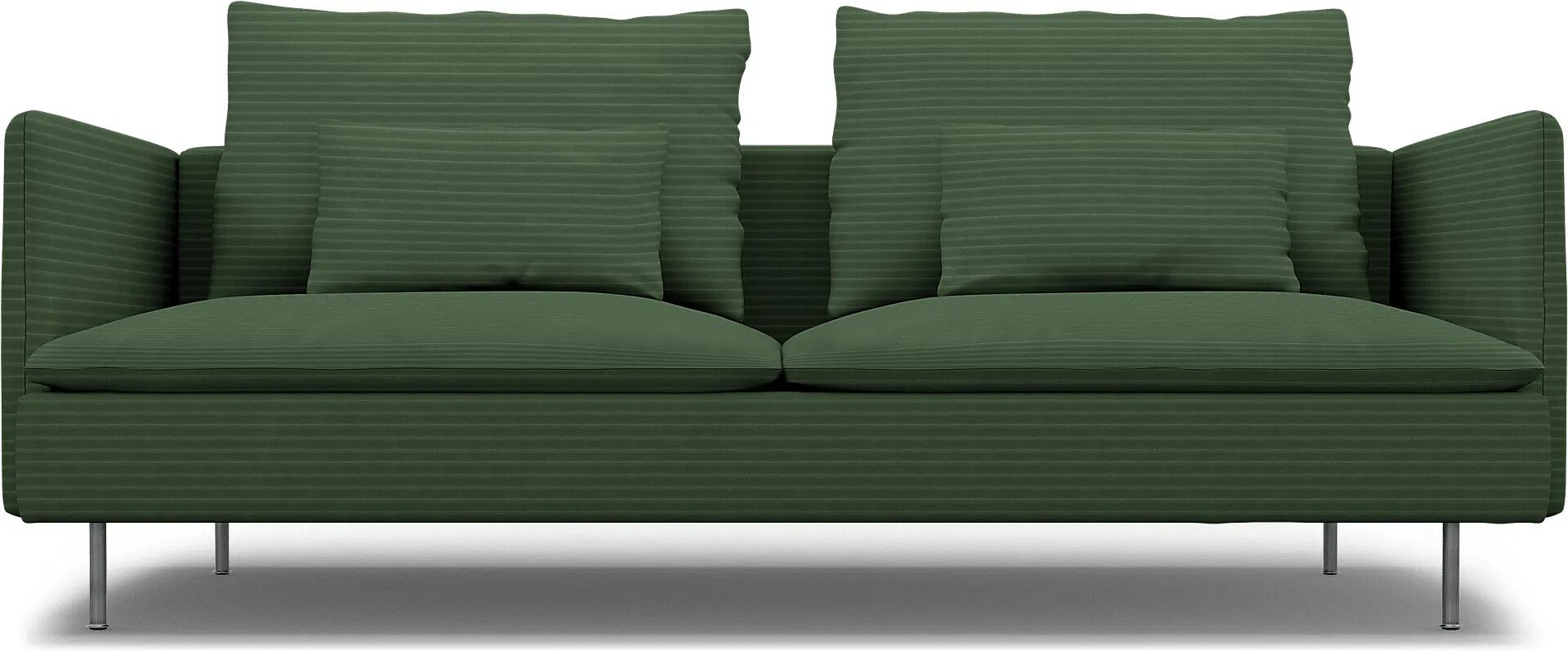 IKEA - Söderhamn Sofa Bed Cover, Palm Green, Corduroy - Bemz