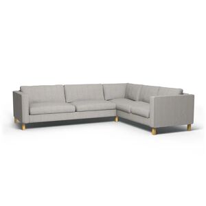 Bemz IKEA - Karlstad Corner Sofa Cover (3+2), Silver Grey, Cotton - Bemz