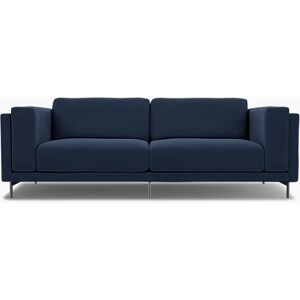 Bemz IKEA - Nockeby 3 Seater Sofa Cover, Navy Blue, Linen - Bemz