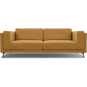 Bemz IKEA - Nockeby 3 Seater Sofa Cover, Mustard, Linen - Bemz