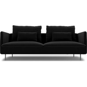 Bemz IKEA - Söderhamn 3 Seater Sofa Cover, Black, Velvet - Bemz