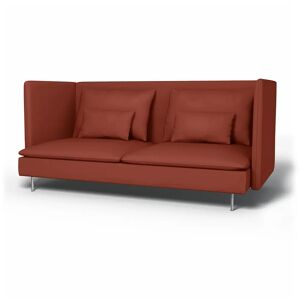 Bemz IKEA - Söderhamn 3 Seater Sofa Cover with High Back, Burnt Orange, Cotton - Bemz