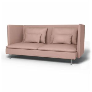 Bemz IKEA - Söderhamn 3 Seater Sofa Cover with High Back, Blush, Linen - Bemz