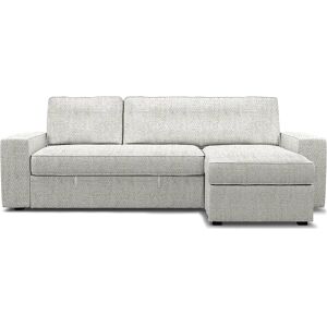 Bemz IKEA - Vilasund sofa bed with chaise cover, Ivory, Bouclé & Texture - Bemz