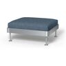 IKEA - Delaktig 1 Seat Platform Cover, Mineral Blue, Velvet - Bemz