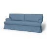 IKEA - Stockholm 3 Seater Sofa Cover (1994-2000), Vintage Blue, Linen - Bemz