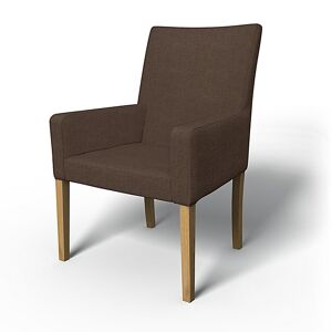 Bemz IKEA - Henriksdal, Chair cover w/ armrests, short, Chocolate, Bouclé & Texture - Bemz