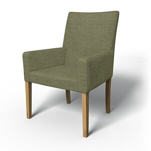 Bemz IKEA - Henriksdal, Chair cover w/ armrests, short, Meadow Green, Bouclé & Texture - Bemz