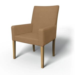 Bemz IKEA - Henriksdal, Chair cover w/ armrests, short, Acorn, Linen - Bemz